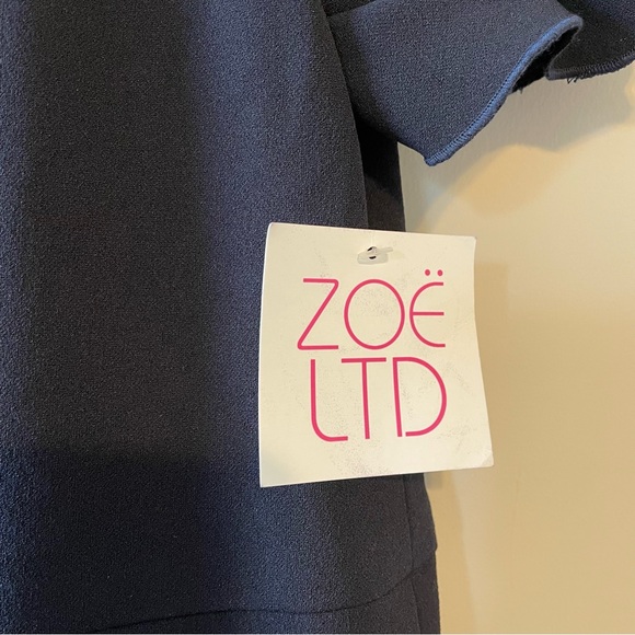 Zoe Ltd Dress Size 12 Navy Blue Nora Fringe Short Sleeve - Picture 6 of 7